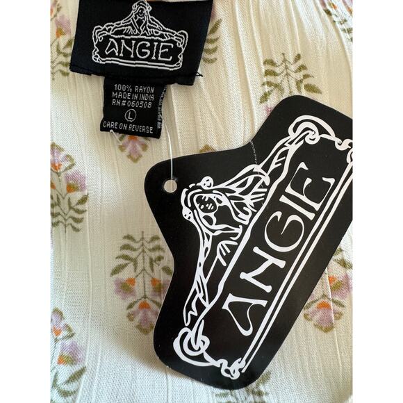 New ~ ANGIE ~  Women's Border Print Dress Size L FALL BONFIRES BOOTS - Picture 8 of 9